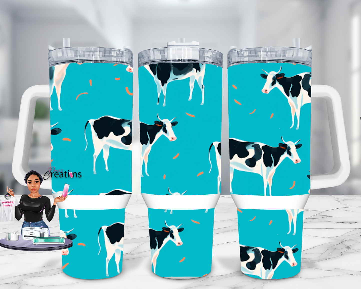 Cow 40oz tumbler