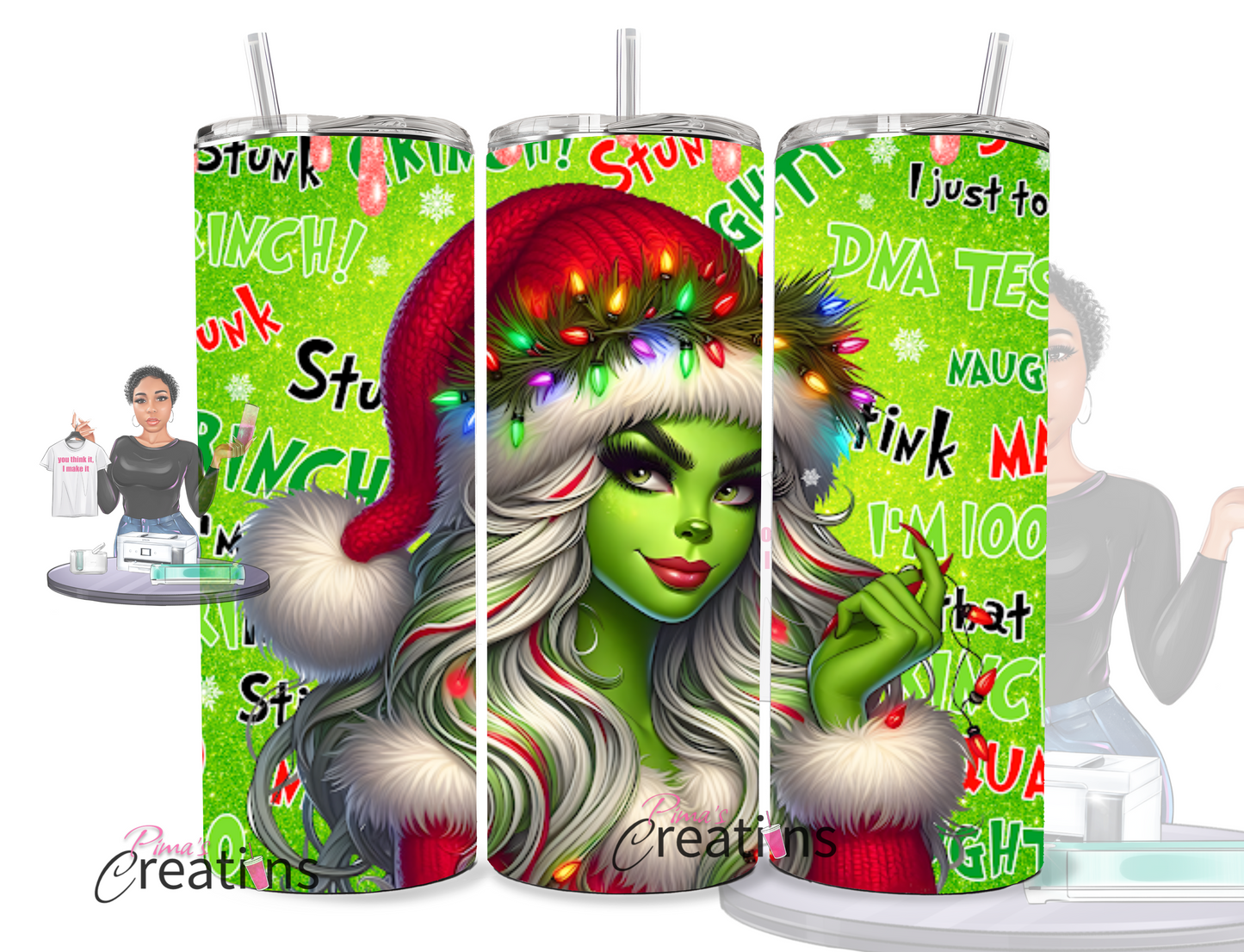 20oz girl Christmas tumbler