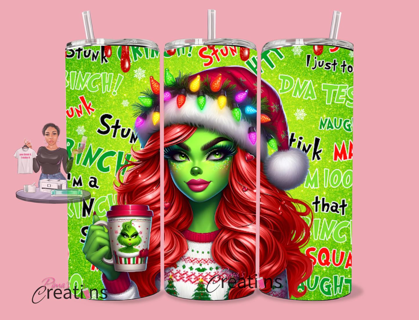 20oz girl Christmas tumbler