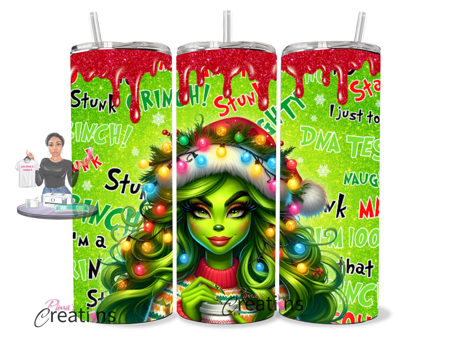 20oz girl Christmas tumbler