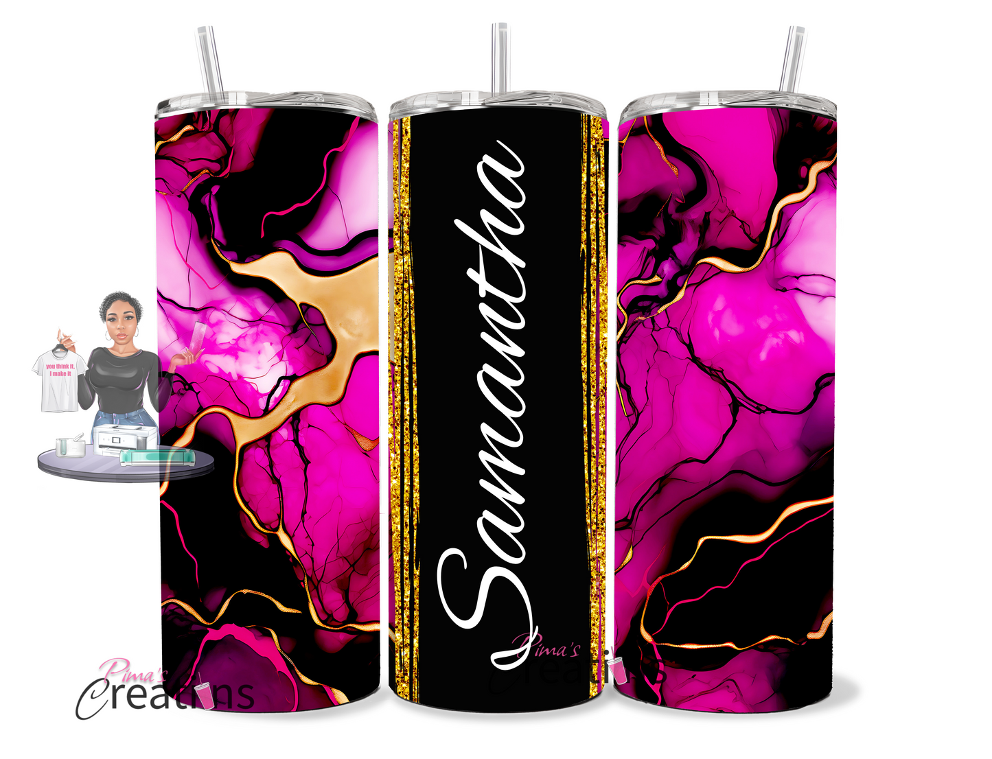 Tye dye custom tumbler