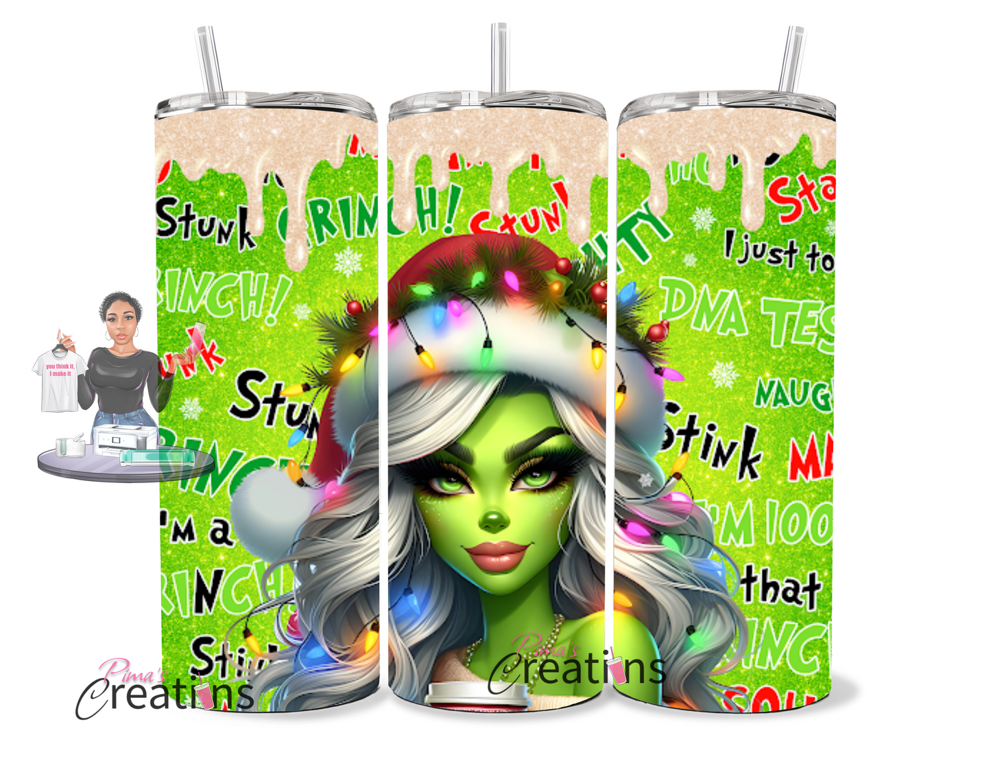 20oz girl Christmas tumbler