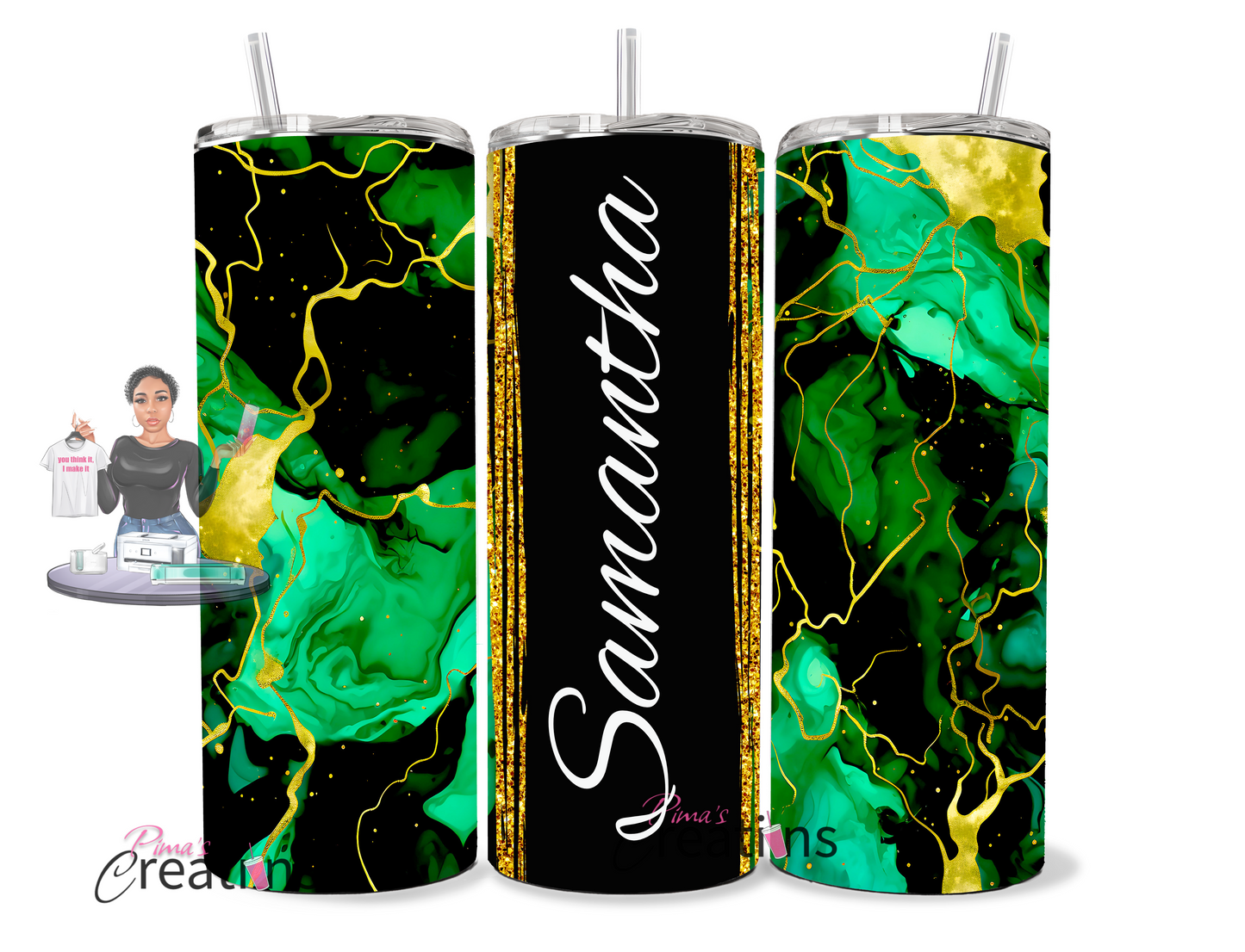 Tye dye custom tumbler