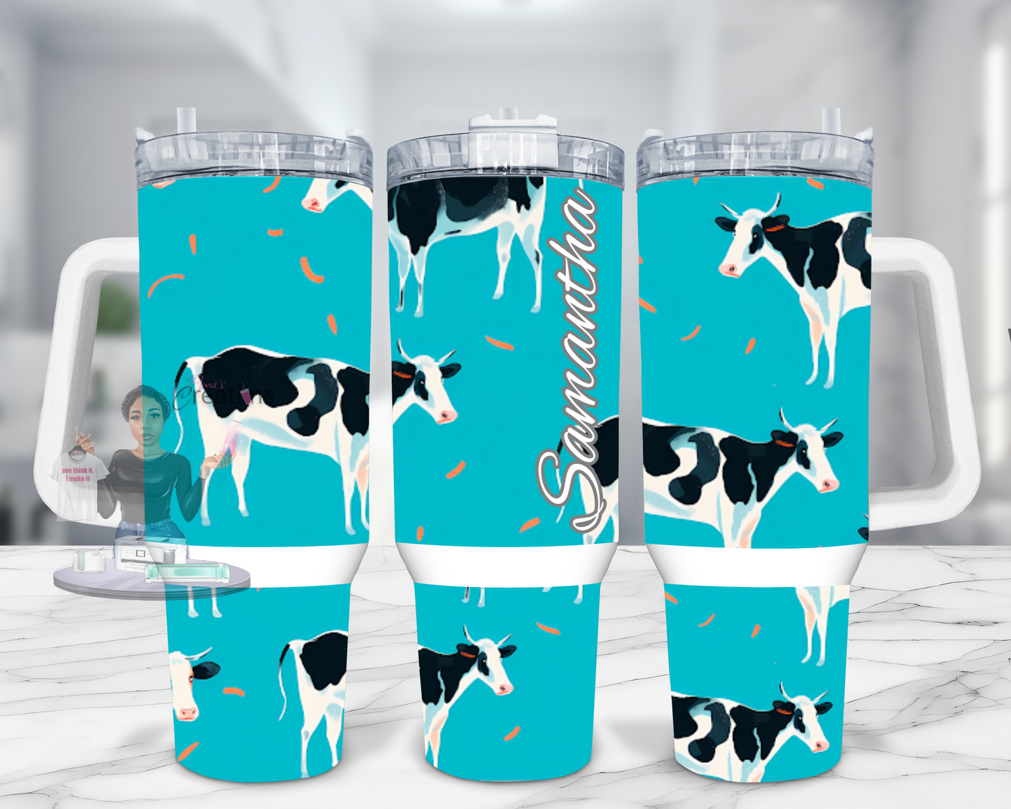 Cow 40oz tumbler